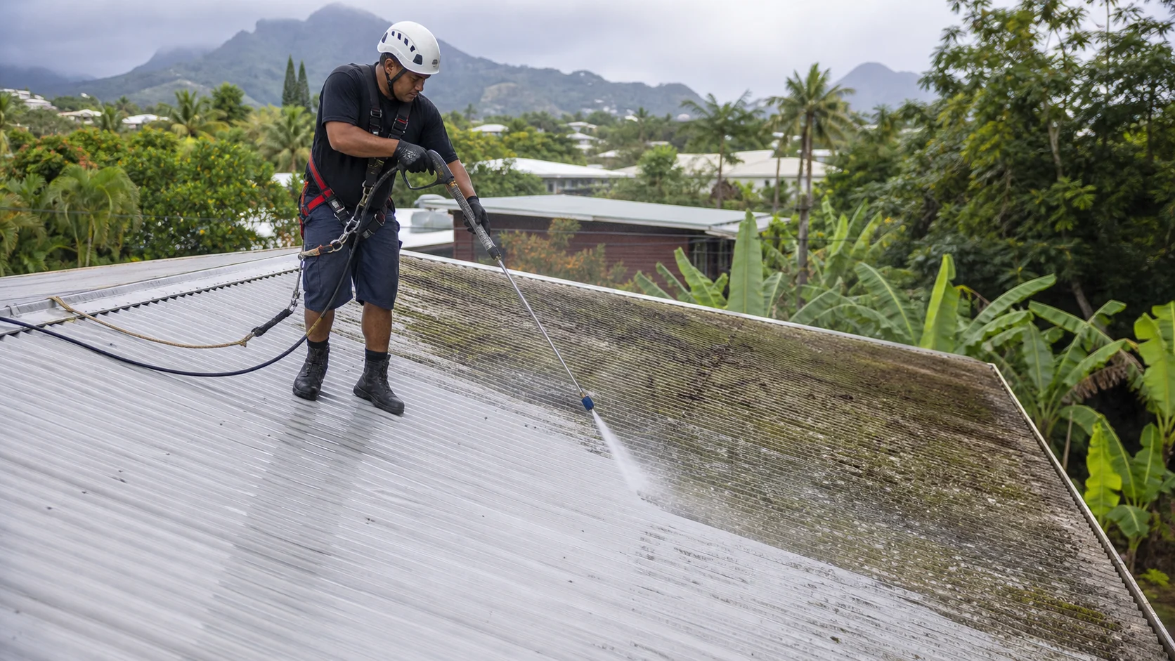 Illustration du service Nettoyage de toiture à Tahiti